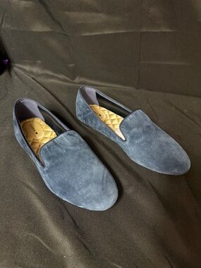Birdies Navy Suede Women's Slip-On Loafers